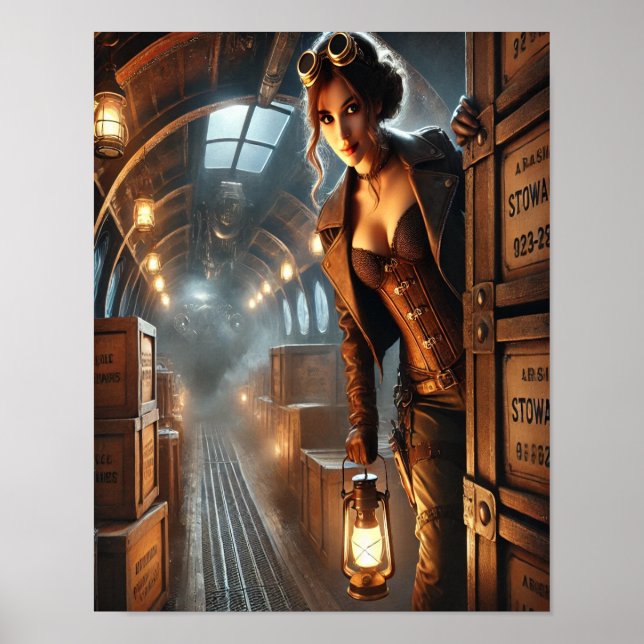 Steampunk Poster 32, The Airship Stowaway (Frente)