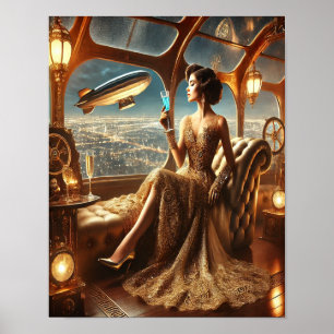 Steampunk Poster 33, A 1ª Classe Lounge Siren