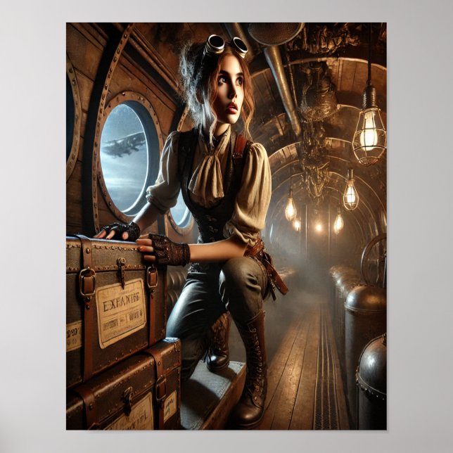 Steampunk Poster 42, The Airship Stowaway (Frente)