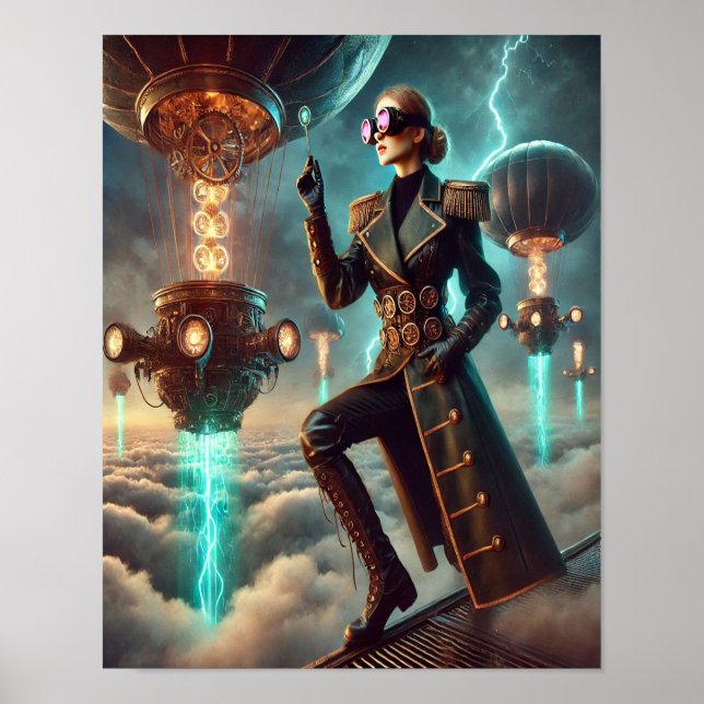 Steampunk Poster 43, O Explorador Etherborne (Frente)