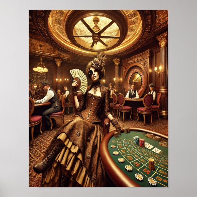 Steampunk Poster 53 A Rainha do Grande Casino (Frente)