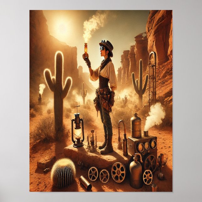 Steampunk Poster 60 O Alquimista Do Deserto (Frente)