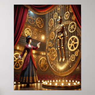 Steampunk Poster 72 O Ilusionista De Automação