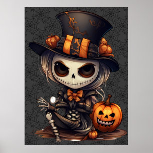 Steampunk Skeleton Art Poster
