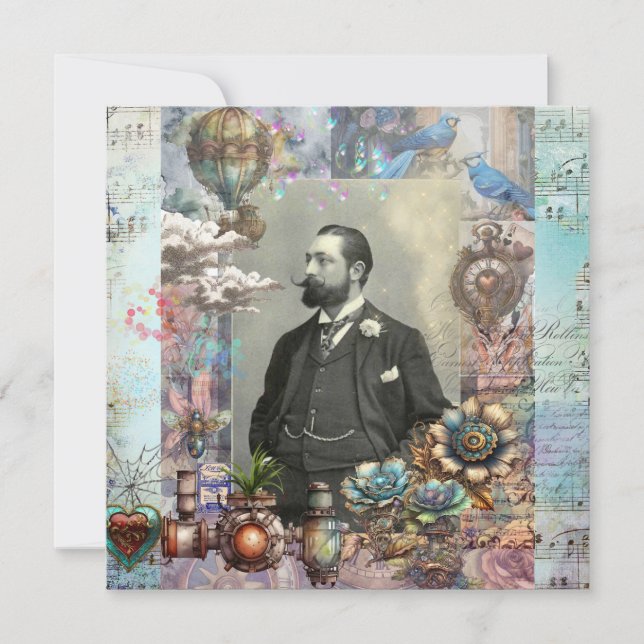 Steampunk Victorian Man e seu sonho Obrigado (Frente)