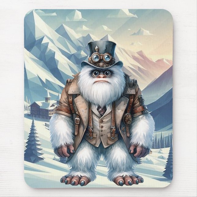 Steampunk Yeti Mousepad (Frente)