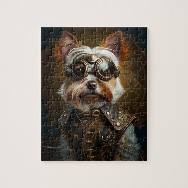 Steampunk Yorkie Quebra-cabeça (Vertical)