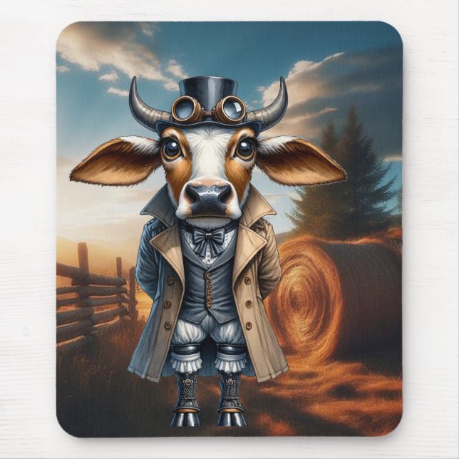 Steampunk Zebu Mousepad (Frente)