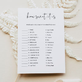 STELLA Como É Doce O Cartão De Bebê De Bar Doces