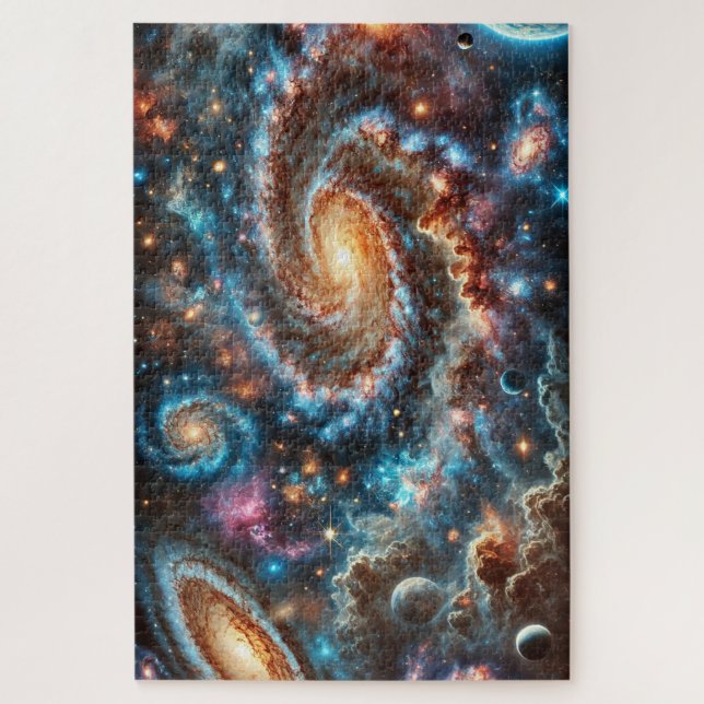 "Stellar Veil" - Quebra-cabeça de serra (Vertical)