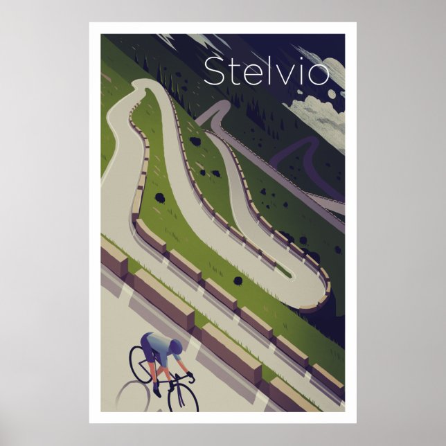 Stelvio - Poster de ciclismo (Frente)