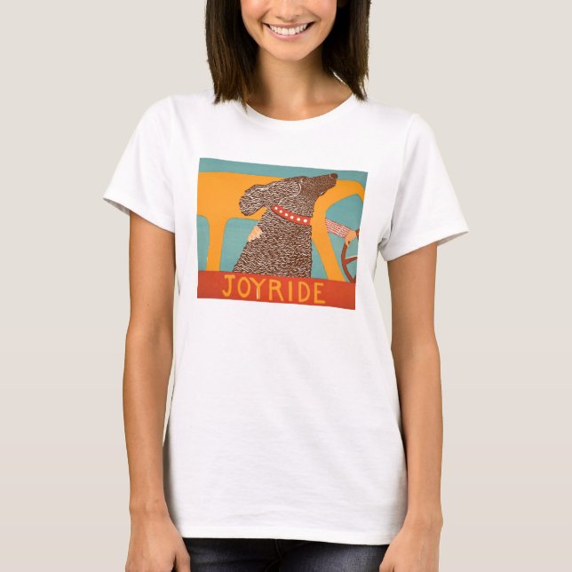 Stephen Huneck t-shirt Joyride com Laboratório de  (Frente)