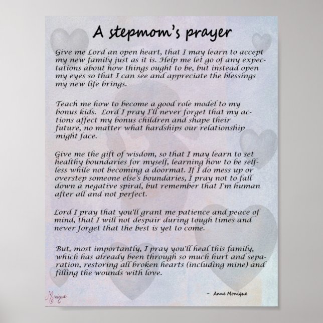 Stepman Prayer poster 8x10 - sem crianças biológic (Frente)