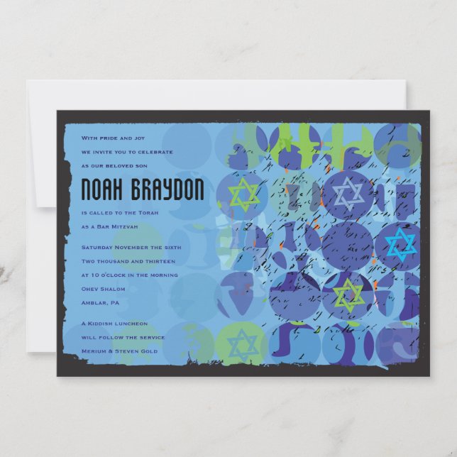 STEPPING STONES Bar Bat Mitzvah Convite (Frente)
