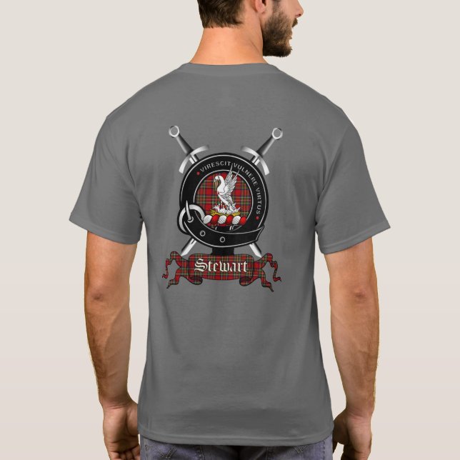 Stewart Clan Crachá Adult T-Shirt (Verso)