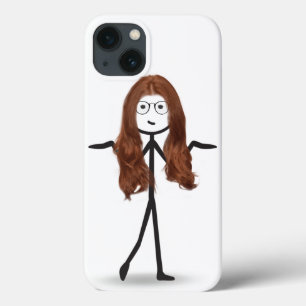 Stick Girl with Red Hair