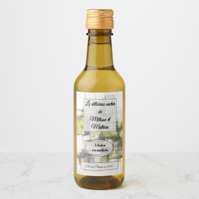 Sticker a bouteille de vin (Frente)