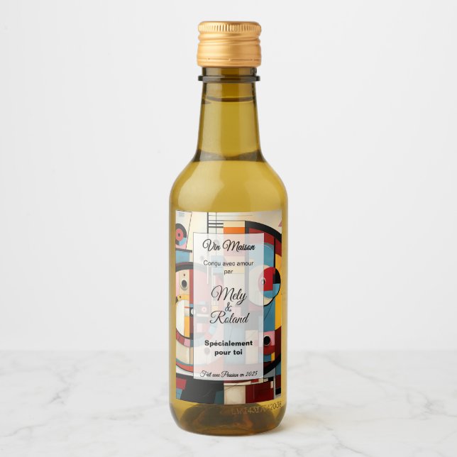 Sticker a bouteille de vin (Frente)