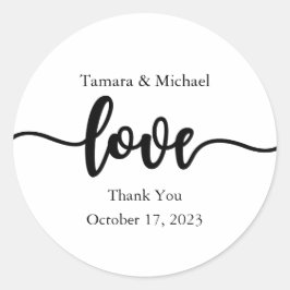 Stickers, Etiquetas de casamento, Script, Amor