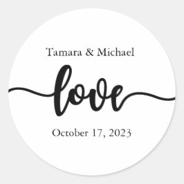 Stickers, Etiquetas de casamento, Script, Amor