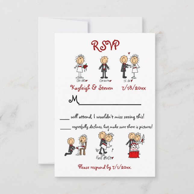Stickfigure RSVP (Frente)