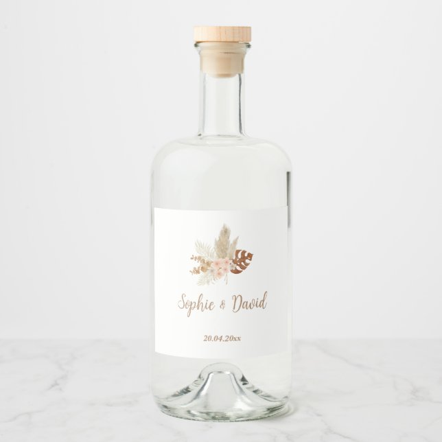 Sticky Labels Bohemian de Casamento (Frente)