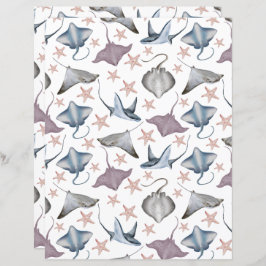 Stingrays Scrapbook Paper