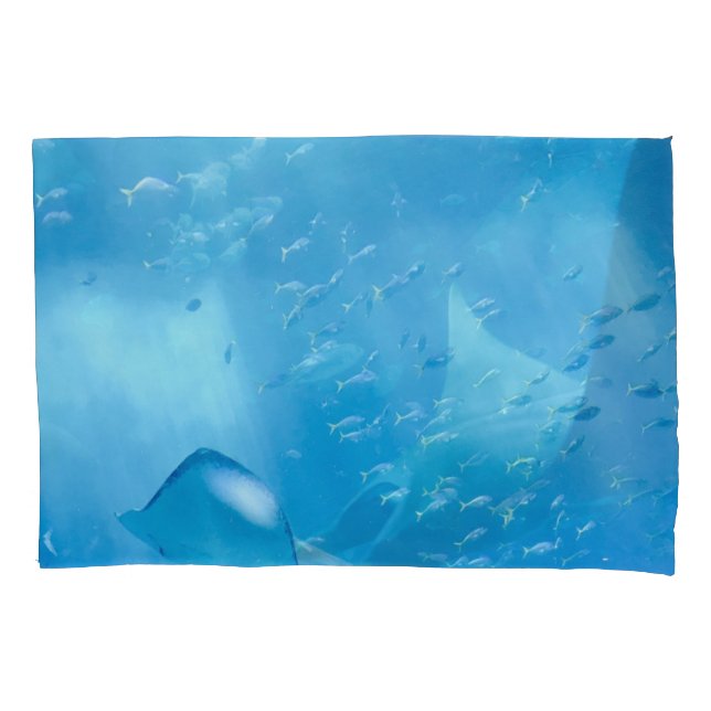 Stingrays Underwater Ocean Design em Pillowcase (Frente)