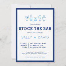 Stock The Bar Couple's Shower Invitation