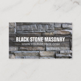 Stone Masonry Construction Cartão de visita