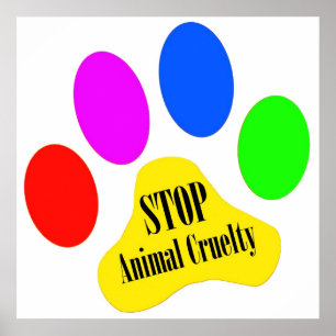 Stop Animal Cruelty Poster