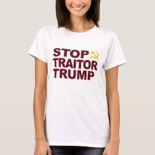 "Stop Traitor Trump" t-shirt feminina