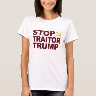"Stop Traitor Trump" t-shirt feminina
