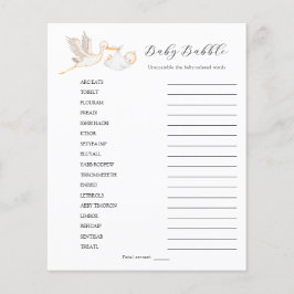 Stork Baby Word Scramble