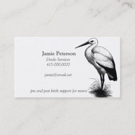 Stork Chame Os Cartões de visitas Doula