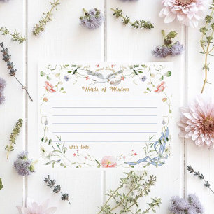 Stork Wildflower Ribbon Words of Wisdom Advice
