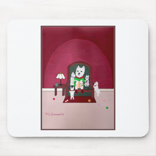 Story Time Westie Mousepad (Frente)