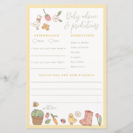 Storybook Garden Baby Advice and Predictions Game