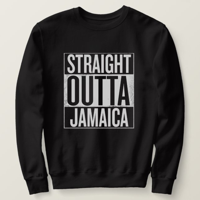 Straight outta Jamaica - Rastafari reggae suéter (Frente do Design)