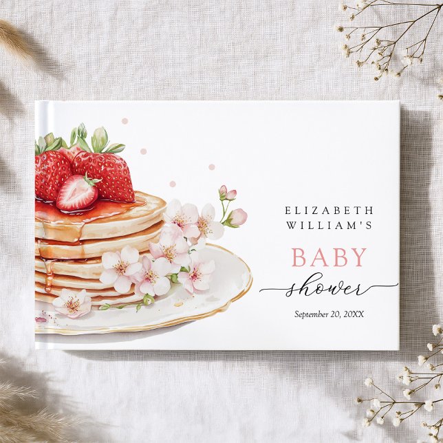 Strawberry Baby Brunch Livro de Convidados (Criador carregado)