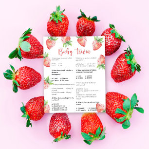 Strawberry Baby Trivia   Jogo Chá de fraldas