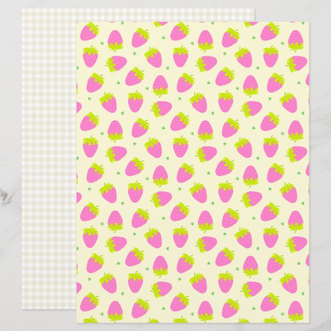 Strawberry Beige Gingham (Frente/Verso)