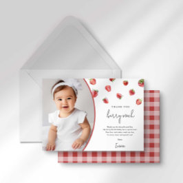 Strawberry Birthday Cartões de agradecimentos Berr