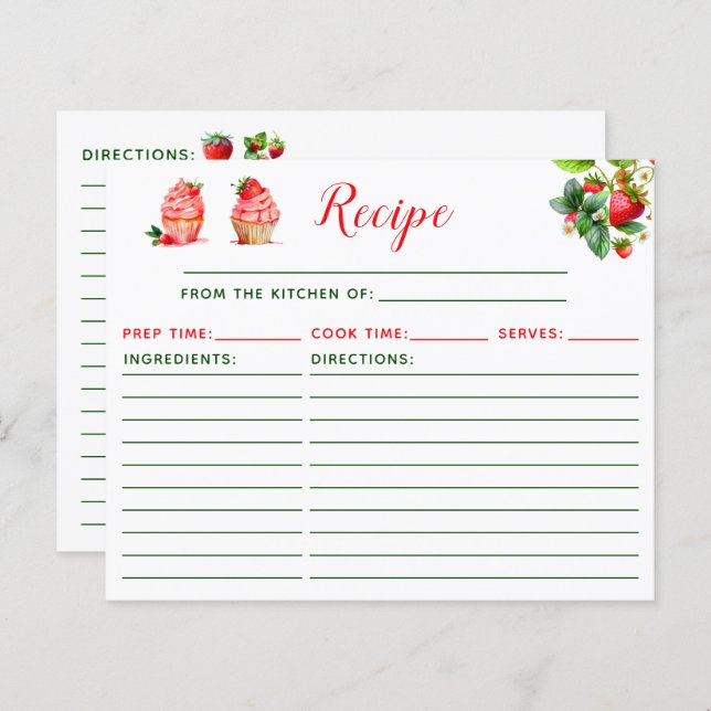 Strawberry Cupcake Recipe (Frente/Verso)