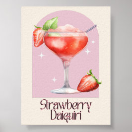 Strawberry Daiquiri Art Impressão | Poster de bar