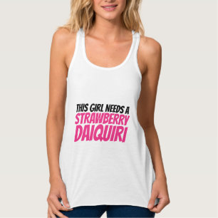 STRAWBERRY DAIQUIRI LADIS T-SHIRT & TANK TOP