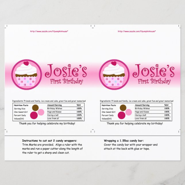 Strawberry e Cream Candy Wrapper (Frente)