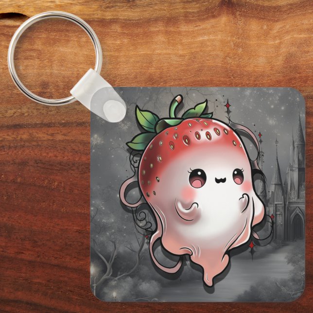 Strawberry Ghost Chaveiro (Frente)