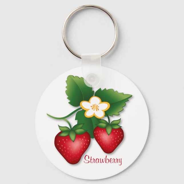 Strawberry Love Forever Chaveiro (Frente)