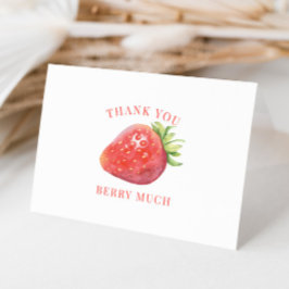 Strawberry Obrigado Berry Muita Cartões de agradec